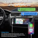 1 DIN Autoradio mit Wireless CarPlay & Android Auto, 6,36 Zoll Auto Radio mit Bildschirm, GPS Navigation, FM, Bluetooth, Freisprecheinrichtung, Aux-Eingang, Lenkradsteuerung, Equalizer, Mirror Link - 3