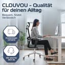 CLOUVOU BrightSeat Bürostuhl Ergonomisch [TESTSIEGER] Schreibtischstuhl 100% individuell einstellbar | Büro Stuhl & Gaming Stuhl | Computerstuhl Home Office Chair Ergonomic | Drehstuhl 150 kg - 8