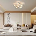 Comely Plafón LED 60 W – 6750 lm – Luz Cálida 3000 K – Diseño Moderno Blanco de Superficie – Grosor 8 cm - 2