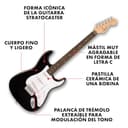 Fender Squier Debut Series Stratocaster Guitarra Eléctrica, Guitarra para Principiantes, con 2 Años de Garantía, Negro - 2