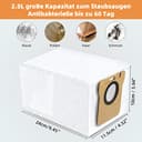 12 Stück Staubbeutel Zubehör für Dreame L10s Ultra / L10 Ultra / L20 Ultra & Xiaomi X10+ / X20+ Saugroboter, Große Kapazität 2.5L beutel Ersatzteile - 4