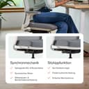 ofinto Active Bürostuhl Weiß TESTSIEGER | Ergonomischer Schreibtischstuhl mit Sitzkippfunktion & adaptiver Lordosenstütze | Vollständig anpassbarer Office Chair für perfekte Sitzposition | Drehstuhl - 6