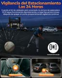 Volam 360° 4 Canales Dashcam Delantera y Trasera, 5GHz WiFi & App Dash CAM Coche, Camara Coche Grabadora con Tarjeta 128 GB, Visión Nocturna IR, 24H Modo Aparcamiento con Kit de Cableado Gratis - 5