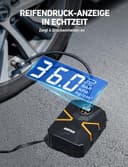 AstroAI Kompressor Auto Autoreifen Pumpe Luftpumpe 10,3 bar 12V DC mit Echtzeit-LCD-Display Voreingestellter Reifendruck Abschalautomatik Luftkompressor für Auto, Fahrräder, Motorrad, Ball - 2