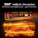 Dewelling Heißluftfritteuse XXL 9L - 2350W Airfryer für Schnellgar, 9 Programmen, LED Display & Warmhaltefunktion, Metall-Innenraum, moderne Luftfritteuse Für Familienmahlzeiten - 6