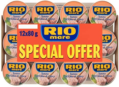 Rio Mare Tonno Olive, Tuna in Olive Oil, 12 x 80 g