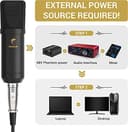 TONOR Microfono a Condensatore, Microfono Professionale Cardioid XLR con Braccio, Supporto Antiurto, Filtro Pop per Registrazione, Podcasting, Voice Over, Streaming, Home Studio, YouTube, TC20 - 2