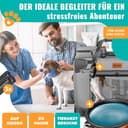 LOVPET® Trasportino per Cani Pieghevole - Box incl. Borsa per Il Trasporto e Ciotola - Per Cani e Gatti - Casetta per Il Trasporto di Animali Domestici, Grigio Chiaro, XL - 6