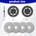 Set 4 Wischtücher + 2 Halterungen für Dreame L20 / L10s / L10s Pro Ultra / X30 / X40 / L40 – Ersatzteile für Roboter Staubsauger - 2