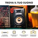 M-AUDIO Forty Sixty - Cassa Monitor da Studio Attiva da 6.5" per la Produzione e il Mixing, con Accurato Crossover DSP, EQ, App di Controllo e Bluetooth, 100W - 3