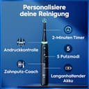 Oral-B iO Series 5 Elektrische Zahnbürste Doppelpack — Electric Toothbrush, Inkl. 2 Aufsteckbürsten und Reise-Etui — 5 Putzmodi für Zahnpflege, Zahnbürste Elektrisch, Designed by Braun, Schwarz/Weiß - 3