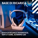Logitech G Astro A50, cuffia con microfono gaming wireless LIGHTSPEED + base (Gen 5), PRO-G GRAPHENE, passaggio fra 3 sistemi, USB-C per Xbox, PS5, PC/Mac,Nintendo Switch, Switch 2, Bluetooth - Bianco - 10