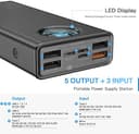 Baseus Powerbank, 65W Power Bank USB-C 26800mAh, Externer Akku PD QC4.0 Schnellladung, Externe Batterie mit Fünf Ausgängen und LED-Anzeige, für Laptop MacBook Dell HP Notebook Steam Deck iPhone Galaxy - 3