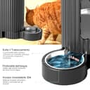 Gardner Pet 2 in 1 Distributore Automatico Cibo e Acqua Gatti (3L*2), Distributore Automatico Cibo Gatti con Ciotola in Acciaio Inox, GravitÀ Dispenser Crocchette Gatto, Senza BPA, Grigio Scuro - 5
