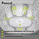 LIONELO Pascal baby bouncer delicadas vibraciones 12 melodías incorporadas con control de volumen ajuste del respaldo barra de juguetes interactivos plegable a tamaño compacto (Grey Dove) - 4