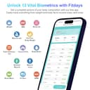 Healthkeep Smart Body Fat Scale with 13 Body Composition Metrics, Smart Digital Bathroom Weighing Scale Compatible with iOS Android, Max 400lb/180kg, 26 * 26cm - 2