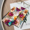 BLOTECH Portafoglio Flip per Realme GT Neo6 Custodia Flip Case Libro in Pelle, Flip Cover, TPU Silicone, Funzione Supporto Magnetica,Motivi floreali colorati per Realme GT Neo6 - 5