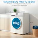 Midea Lavadora 8kg Carga Frontal 1950W, 1350 rpm con Motor Inverter - Lavadoras con 15 Programas y Tecnología Healthguard - Washing Machine Bajo Consumo, Lavado Rápido, Función Vapor y Modo Eco - 2