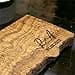 Couples Gift Personalised Olive Wood Cutting Board Chopping Board Wedding Gift New Home Gift Engagement Wedding Anniversary Valentines Initials Design in 25cm 30cm 40cm 50cm (Rustic 30cm) - 2
