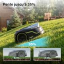 SUNTEK Robot cortacésped inalámbrico periférico – Robot recortadora IA + visión para 250 m², tecnología IA cámara, pendiente hasta 35°, estanqueidad IPX5, cartografía automática, multizonas, control - 4