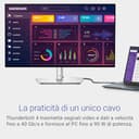 Dell U2724DE UltraSharp Thunderbolt 27" QHD (2560x1440) Monitor, 120Hz, IPS Black, 5ms, 98% DCI-P3, 2x Thunderbolt, 2x USB-C, 2x DisplayPort, HDMI, 4x USB, RJ45, 3 Anni di Garanzia, Argento - 7