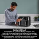 Ninja Foodi Dual Zone Freidora de aire digital con 2 cajones, 7,6 l, 4 en 1, freír con aire, gratinar, asar y recalentar, antiadherente, cestas y rejillas aptas para lavavajillas, negro, AF200EU - 10
