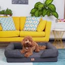 Ferplast Cuccia Cane e Gatto in Memory Foam, Cuscino Ergonomico e Ortopedico MEMOR-ONE, Sfoderabile e Lavabile in Lavatrice a 30°, 64 x 52 x h 16,5 cm, Grigio - 3