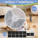 12 Pack Upgraded Filter Unit 3.0 Pet Cat Water Fountain Filters Fit For Petkit Eversweet Solo/Solo Se/Solo 2/Eversweet 2S/3/3 Pro,Including 12 Replacement Filters And 12 Replaced Foam Pump Filter - 2