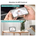 Boifun Wifi Baby Monitor, Phone App & 4.3'' Screen Control, No-glow Night Vision, Sound Motion Smart Detection, 360° Camera, Smartphone, PTZ,Auto-tracking,17-H Battery Life,Humidity Temperature Detect - 2