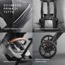 Stokke Xplory X, Ruby Red - Passeggino regolabile per il comfort del bambino e dei genitori - Imbottitura, Imbracatura e cerniera riflettente per una maggiore sicurezza - Si piega facilmente - 4