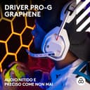 Logitech G Astro A50, cuffia con microfono gaming wireless LIGHTSPEED + base (Gen 5), PRO-G GRAPHENE, passaggio fra 3 sistemi, USB-C per Xbox, PS5, PC/Mac,Nintendo Switch, Switch 2, Bluetooth - Bianco - 3