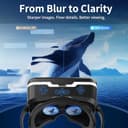 XWP Visore Realtà Virtuale 3D Per Smartphone, Occhiali VR Con Cuffie, Lenti HD Anti Luce Blu, Compatibile con iPhone & Android (4,7–6,8"), Esperienza Di Gioco&Film, Regalo Festivo Per Amici E Famiglia - 3