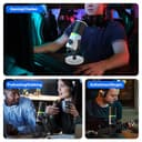 aokeo Mikrofon PC,AK-10 USB/XLR Dynamisches Gaming Mikrofon für Podcast,Streaming mit RGB-Beleuchtung,Lautstärkeregler,Stummschalttaste und Rauschunterdrückung (Weiß) - 8