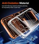 ivoler Anti-Amarillo Clara Funda para iPhone 17 Pro con 2 Piezas Cristal Templado, [Protección Militar] Carcasa Protectora Antigolpes Transparente Anti-Choques Bumper Case - 7