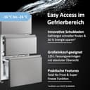 Haier HTW5620DNMG Frigorifero combinato 3D 60 Serie 5, Libera installazione, 3 porte, No Frost, Luce Led, Inox, L x P x A (mm) 595x667x2050, Classe D - 5