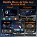 Senza Fili Autoradio, Wireless A-pple Carplay&Android Auto Portatile, 10.26 Pollici Stereo Auto HD Touch Screen, Car Radio with Mirror Link, GPS Navi, Bluetooth, FM, Siri, AUX, Airplay, Voice Control - 5