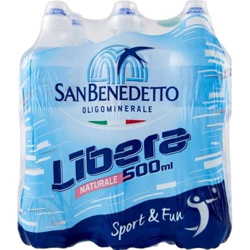 San Benedetto Acqua Naturale Libera Oligomineral Agua Natural PET Botella desechable 500 ml + Italian Gourmet Polpa di Pomodoro 400 g lata