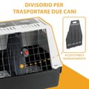 Ferplast ATLAS CAR 80 Trasportino per Cani da Auto con Tappeto Drenante e Portaoggetti, Maniglie, Griglia Ventilazione, Doppia Apertura Scorrevole con Chiusura Sicura, Max 20 kg, 82 x 51 x h 61 cm - 7