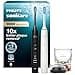 Philips Sonicare DiamondClean 9000 Electric Toothbrush, Sonic Toothbrush with App, Pressure Sensor, 4 Brushing Modes, 3 Intensity Levels, Charging Glass, Black & Rosegold, Dual Pack, Model HX9914/57 - 1