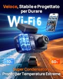 70mai A810 Lite Dash Cam Auto 4K +1080P, 5GHz WiFi, Doppia Telecamera per Auto con GPS, Support 4G LTE, HDR, Visione Notturna, Parcheggio 24/7, Sensore G, Registrazione in Loop, F1.55, Scheda da 64 GB - 8
