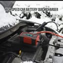 10A Autobatterie Ladegerät, 12V/24V Smart vollautomatische KFZ Batterieladegerät mit Temperaturkompensation für Auto LKW Motorrad Rasenmäher Boot Marine Batterien Rot - 7