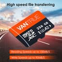 Vantrue - Tarjeta de Memoria microSDXC UHS-I U3 4K (256 GB, Compatible con Dashcam, Smartphone, Tableta, Cámara de Acción y Cámara de Vigilancia (256 GB) - 2