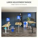 FLEXISPOT 100X60cm Escritorio Elevable Eléctrico con Tablero Entero, Standing Desk, Mesa Elevable Escritorio de Elevable con 4 Opciones de Memoria Inteligente para Oficina y Hogar(Arce) - 5