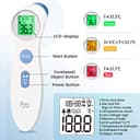 Fieberthermometer für Babys Kinder und Erwachsene, kontaktloses Stirnthermometer Infrarot Digital Thermometer mit sofortiger genauer Ablesung, Fieberalarm, weiß - 3