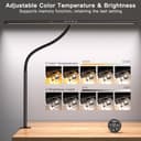 EYOCEAN Schreibtischlampe LED mit Gestensteuerung & Fernbedienung, 24W 80CM Klemmbare Dimmbare Monitor Lampe, Tageslichtlampe für Arbeiter in Büro Leser Architekenden Schneider - 4