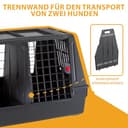 Ferplast Hundebox Auto, Atlas CAR Scenic 80 SE, extra Belüftung, Ablagefach, Doppelte Schiebeöffnung mit Sicherheitshaken L 82 x W 51 x H 61 cm – Max 20 kg - 6