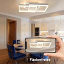 ANTENLICHT LED Deckenleuchte Wohnzimmerlampe Kompatibel mit Alexa und Google Assistant, 40W Deckenlampe Mit Fernbedienung APP Stufenlos Dimmbar 3000-6500K, für Esszimmer Schlafzimmer (Weiß) - 7