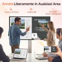 JAV Smart Board 55 Pollici Lavagna Interattiva Android 14 Certificazione EDLA Ruotabile Monitor Intelligente Portatile 8+128GB Lavagna Digitale Elettronica per Ufficio Aula Live Streaming - 6