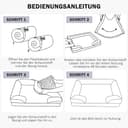 JOEJOY Cuccia Cane Interno Taglia XL Grande, Cuscino Cane Impermeabile Sfoderabile e Lavabile, struttura a nido d'ape con tre Lati Rialzati Ortopedico, Cuccia Divano per Cani, Grigio - 9