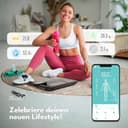 LEBENLANG Fitness Körperfettwaage mit Handsensoren - Großer Display & App Connect I 29 Messwerte bis 180 Kg I Körperwaage Waage mit Körperfett & Muskelmasse I Personenwaage Körperanalysewaage Scale - 3